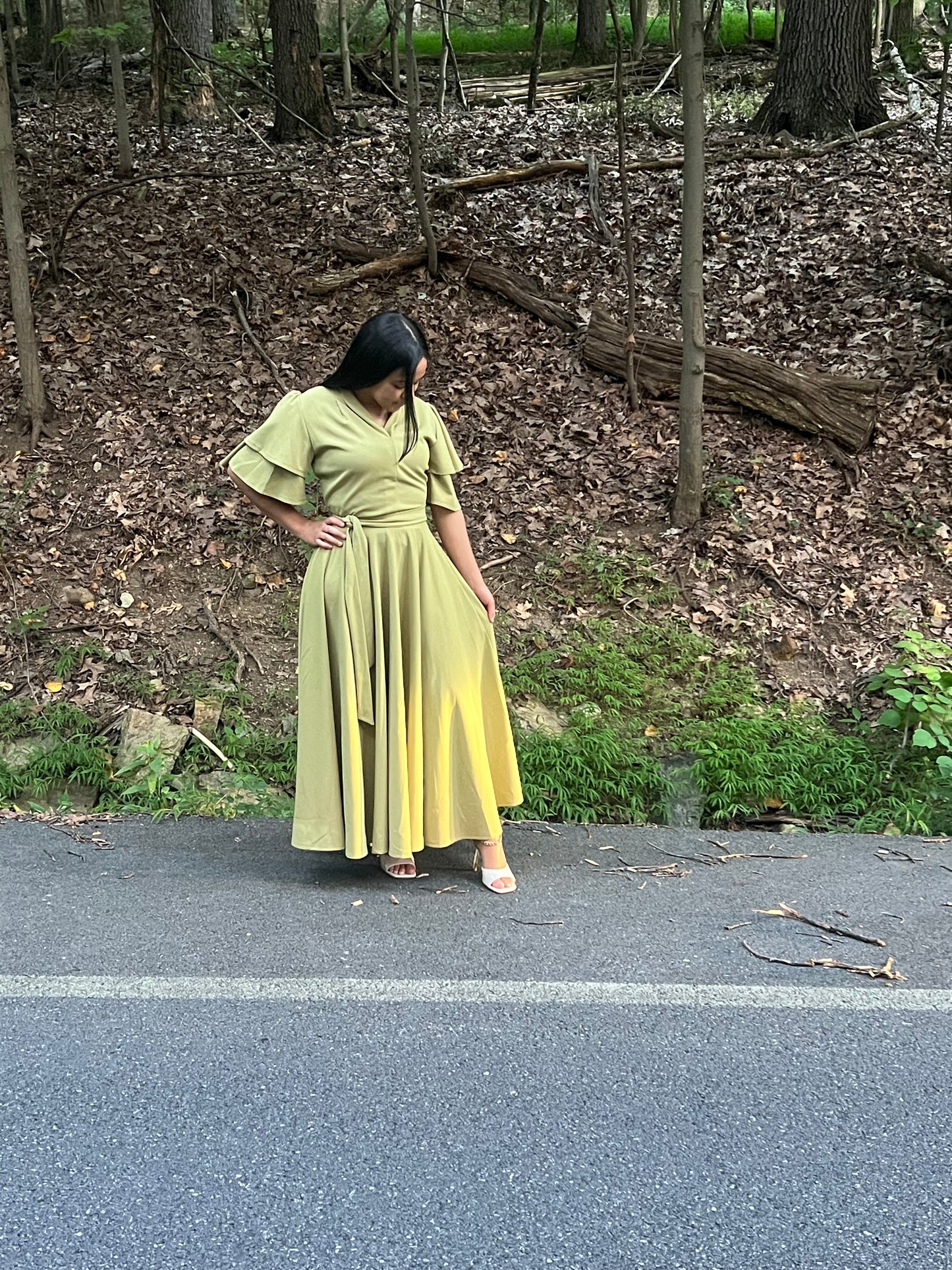 Ruby Maxi Dress Olive Green