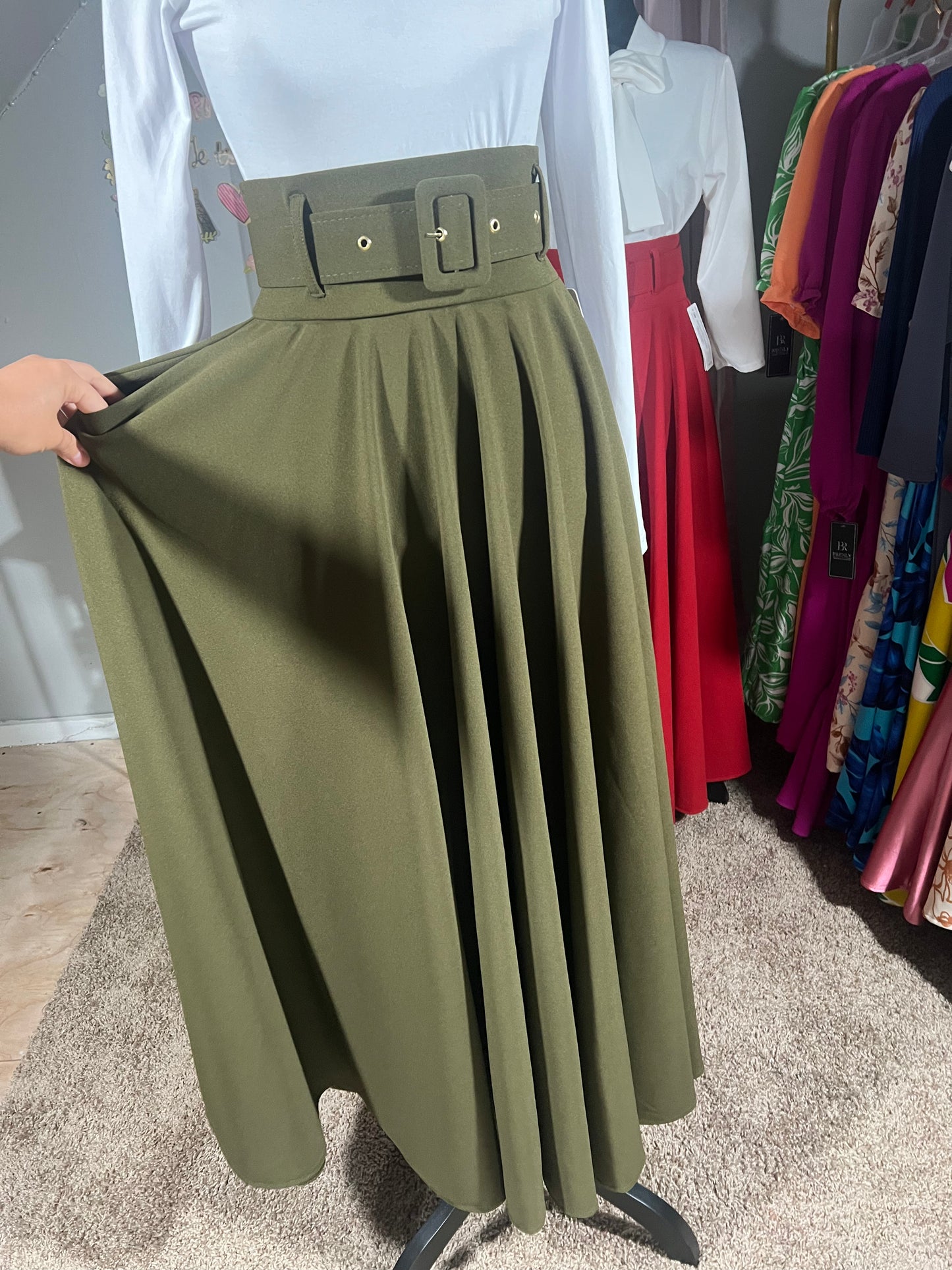 Sophia Skirt ( Military Green )