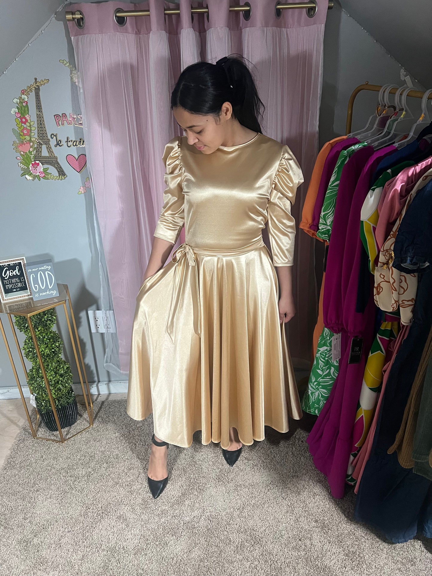 Angela Gold Dress