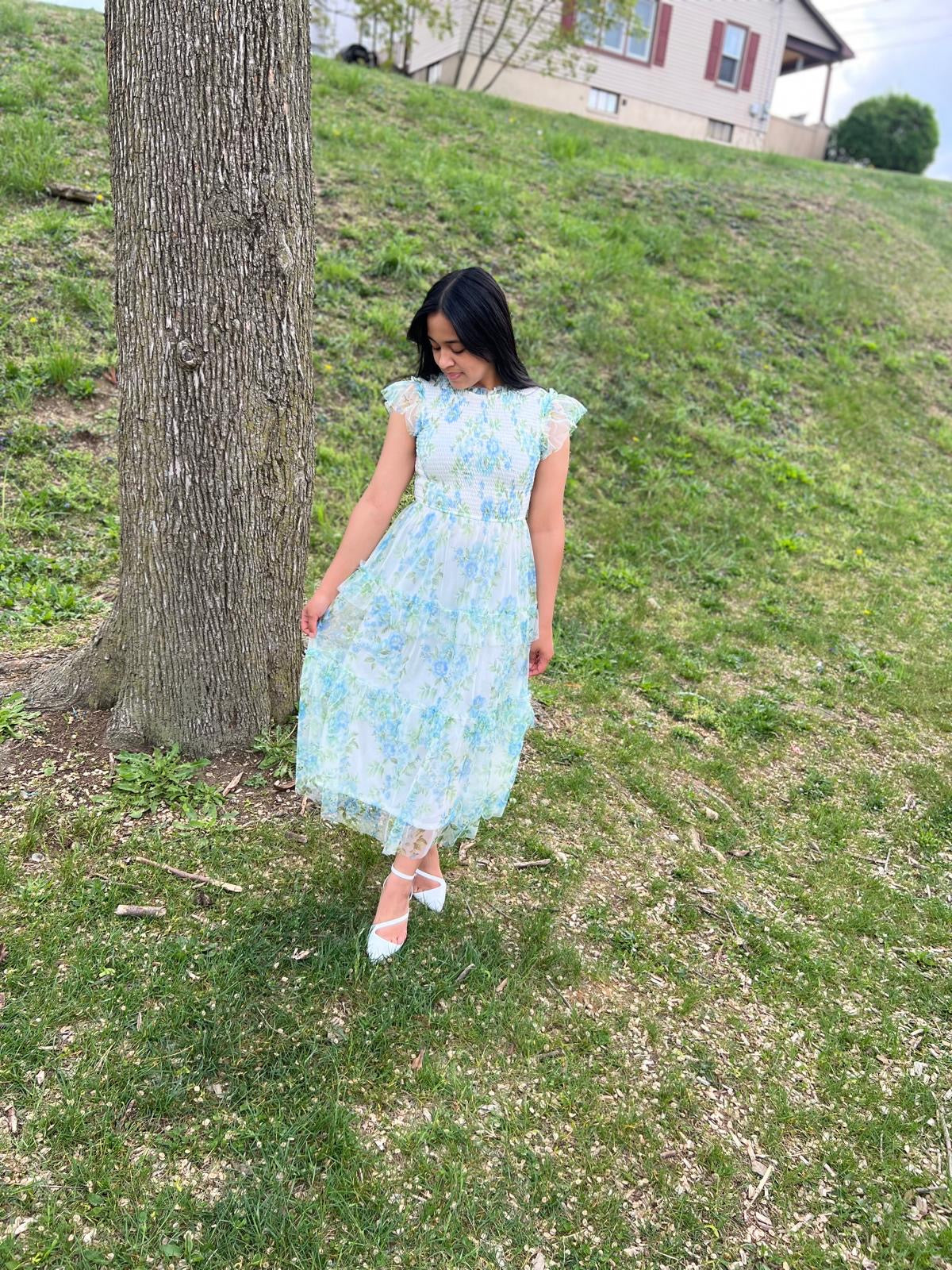 Lily Flower Midi Dress