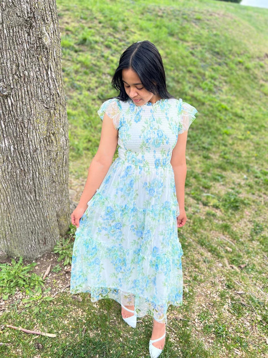 Lily Flower Midi Dress