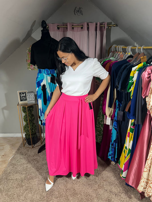 Liz Maxi Skirt Fuchsia