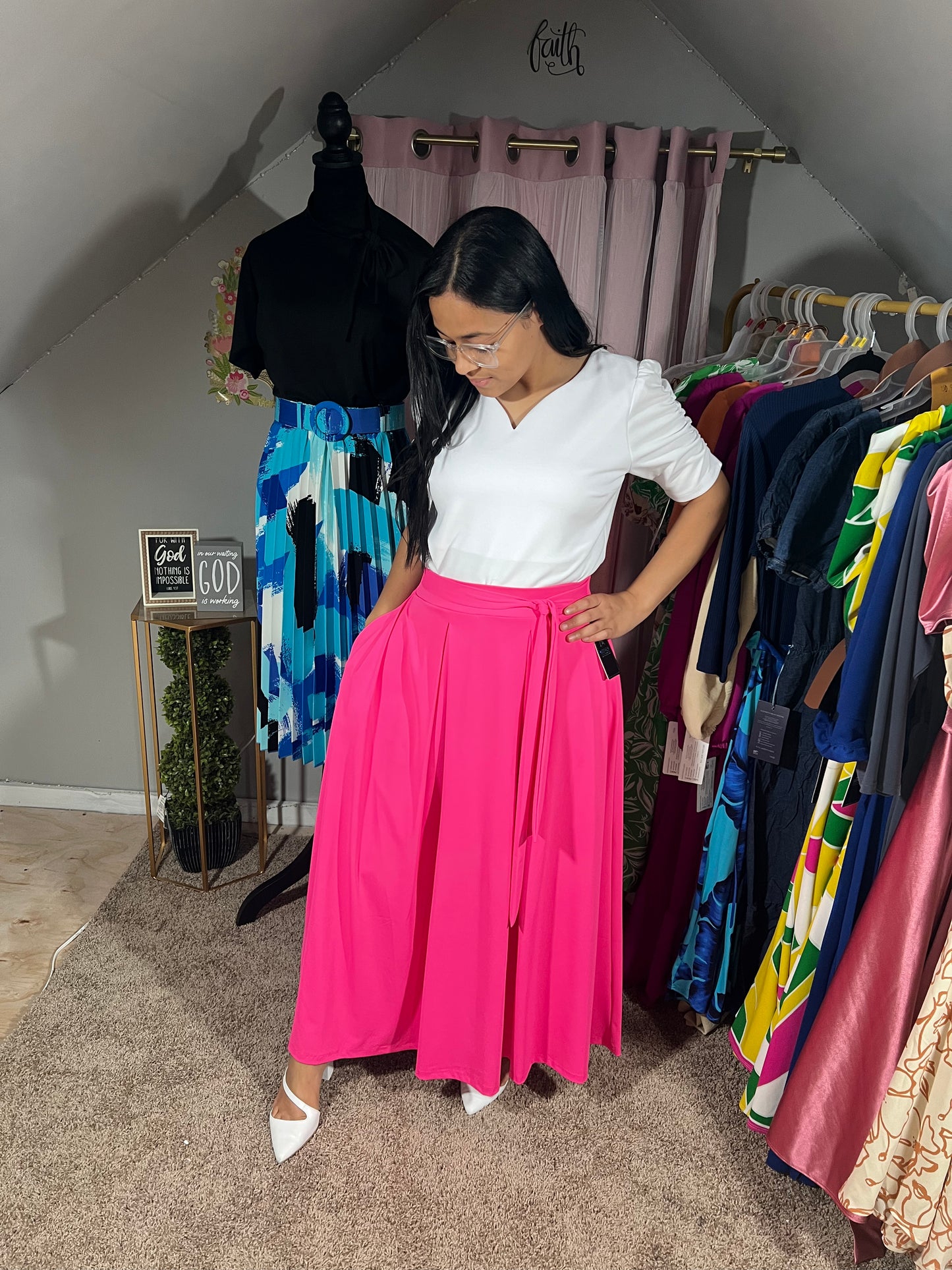 Liz Maxi Skirt Fuchsia