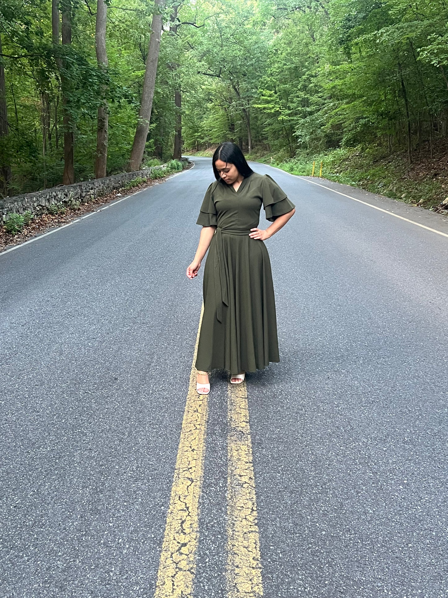 Rubi Maxi Dress Military Green