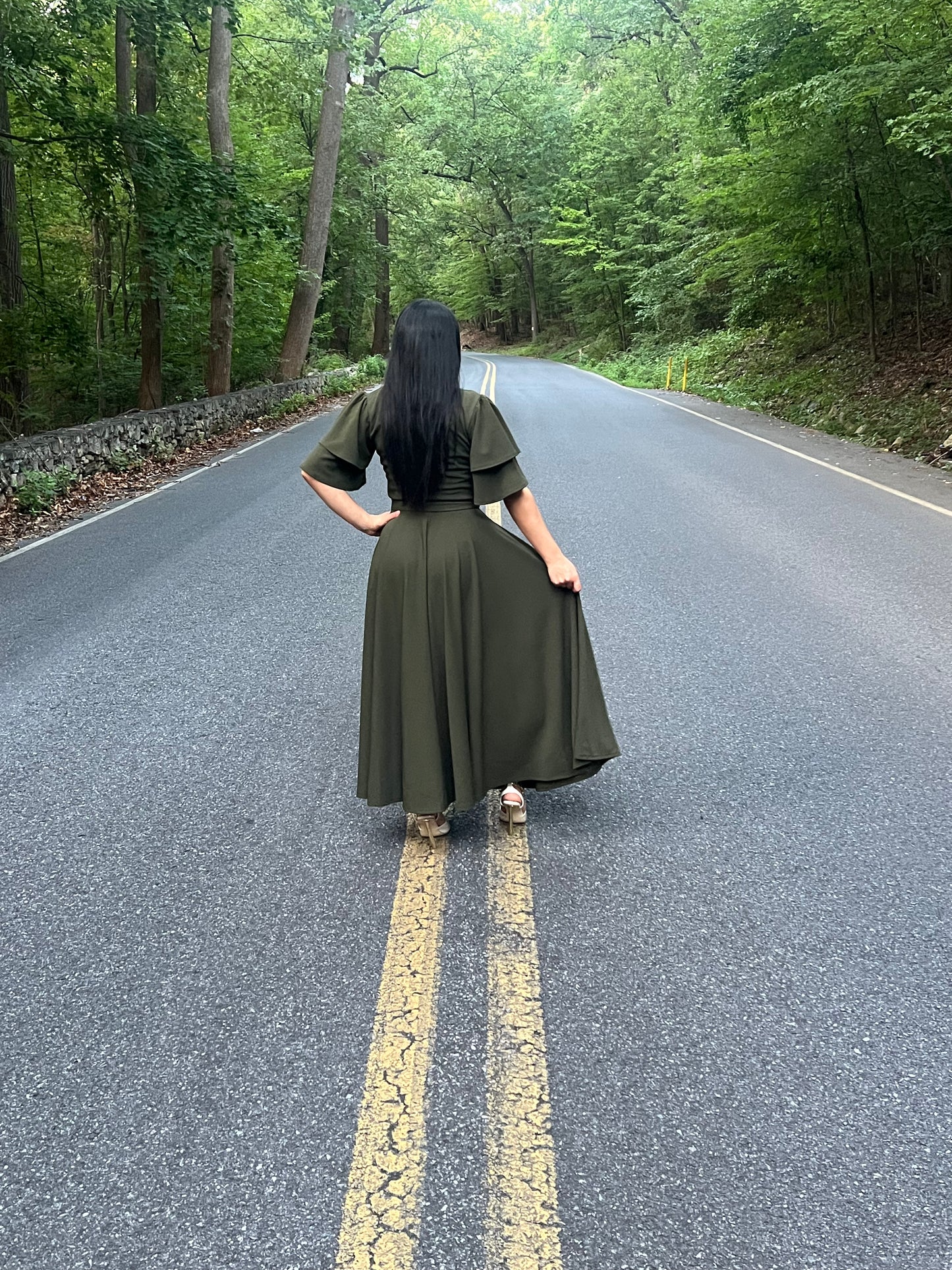 Rubi Maxi Dress Military Green