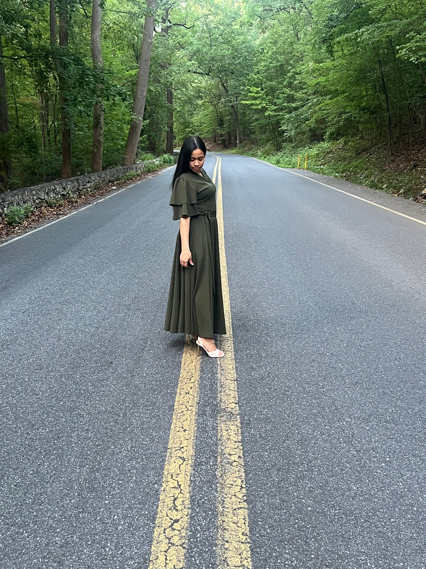 Rubi Maxi Dress Military Green