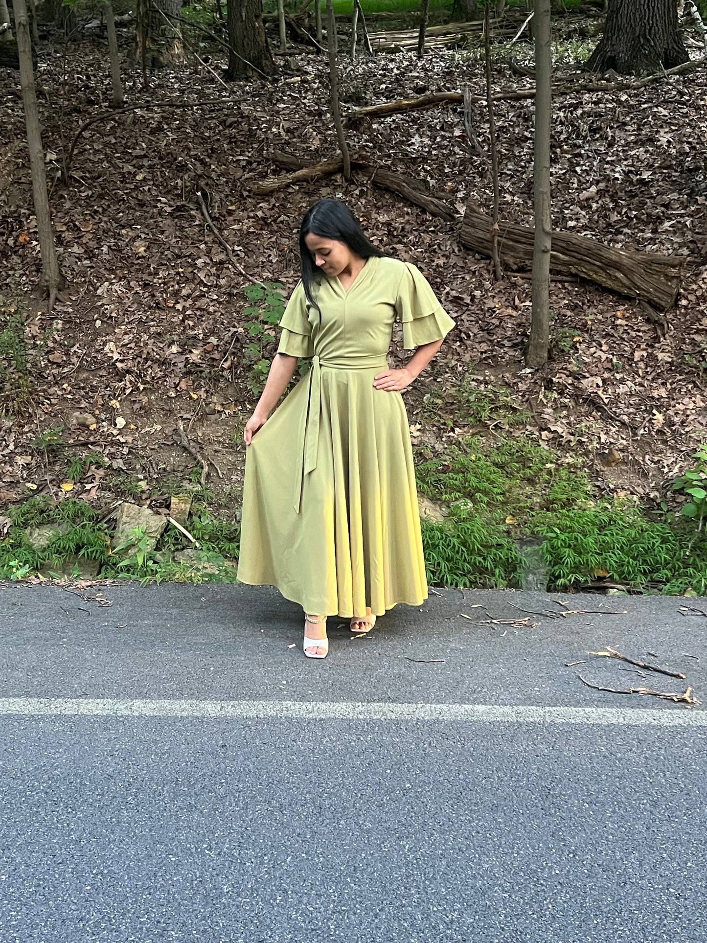 Ruby Maxi Dress Olive Green