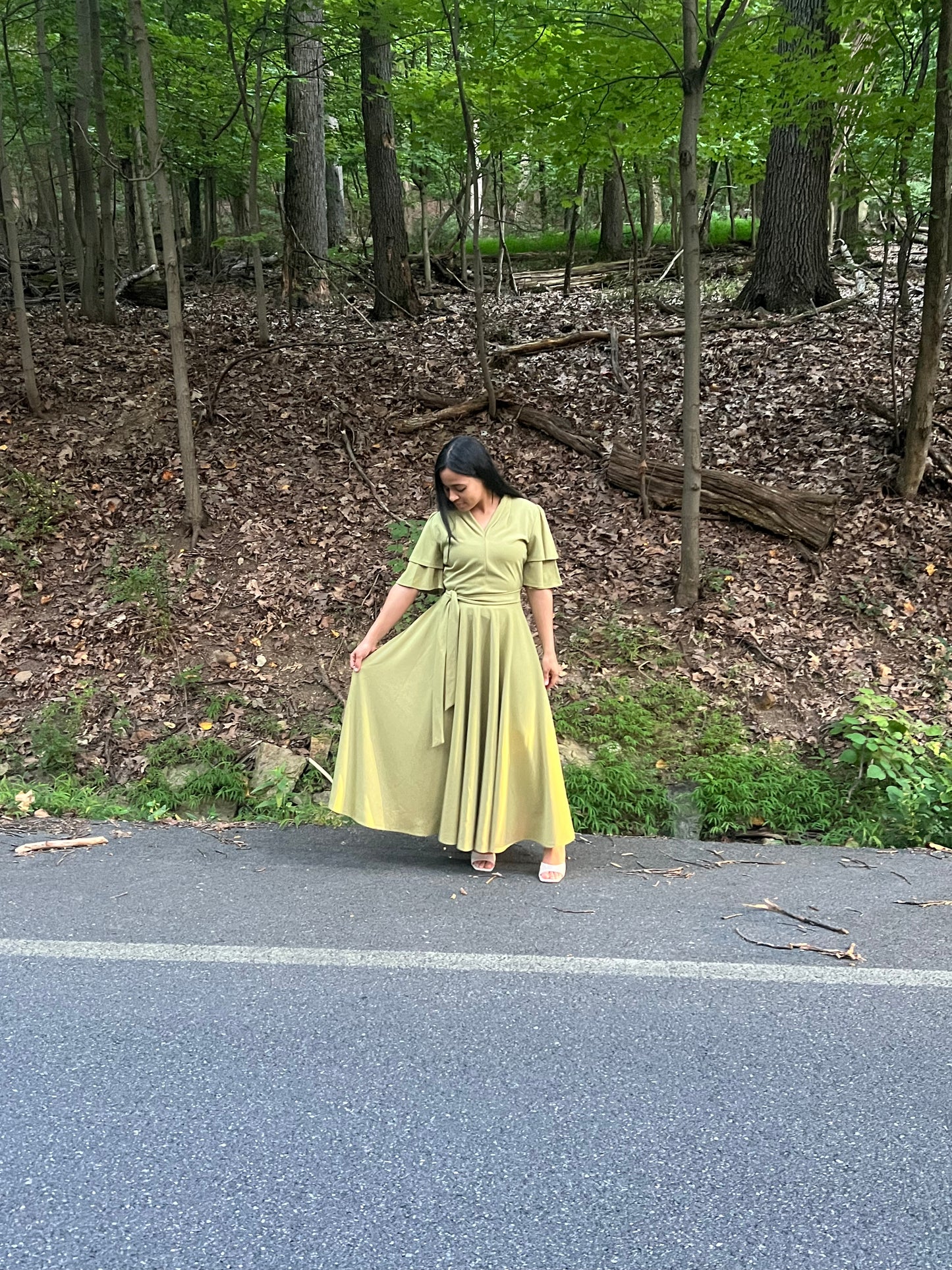 Ruby Maxi Dress Olive Green