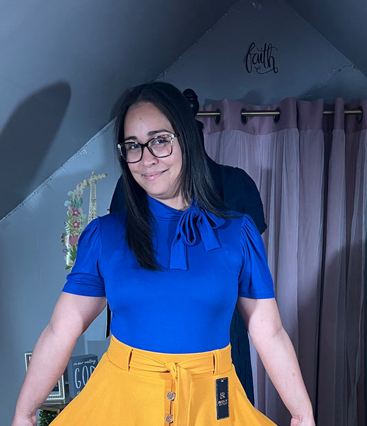 Royal Blue Blouse