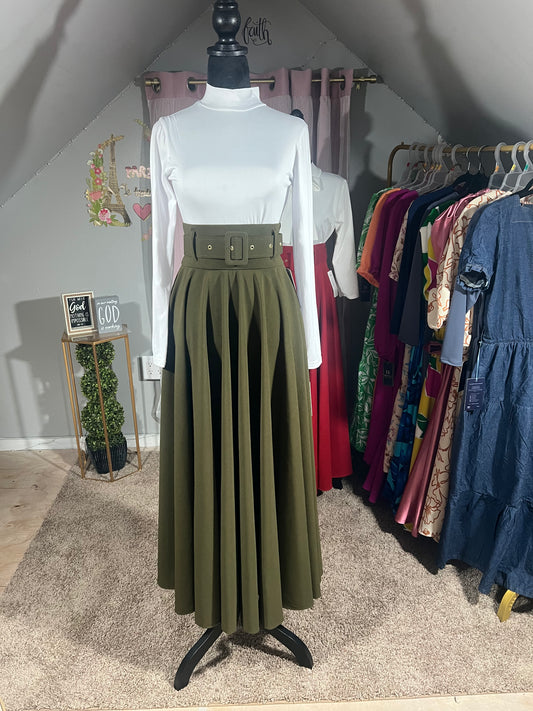 Sophia Skirt ( Military Green )