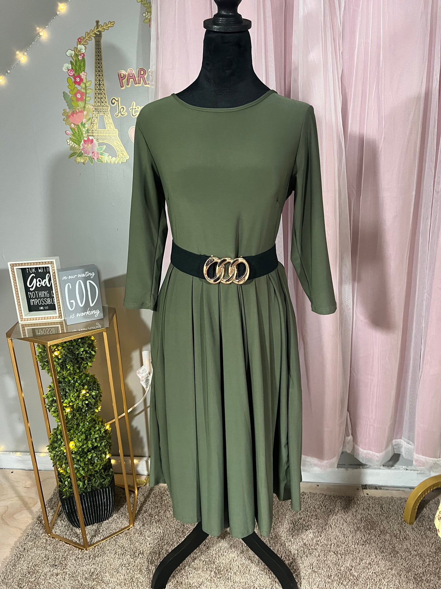 Dark Green Dress