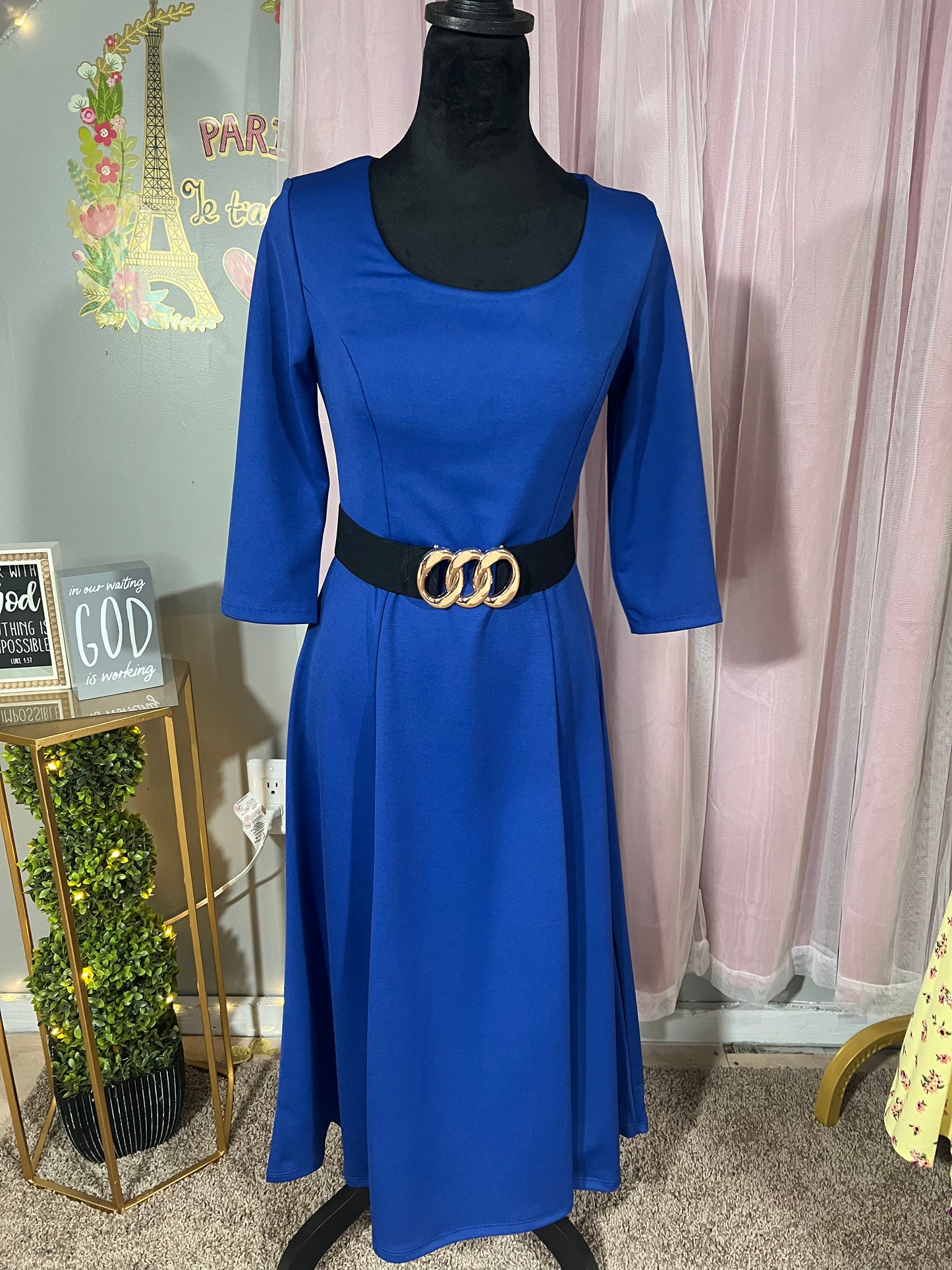 Royal Blue Midi Dress