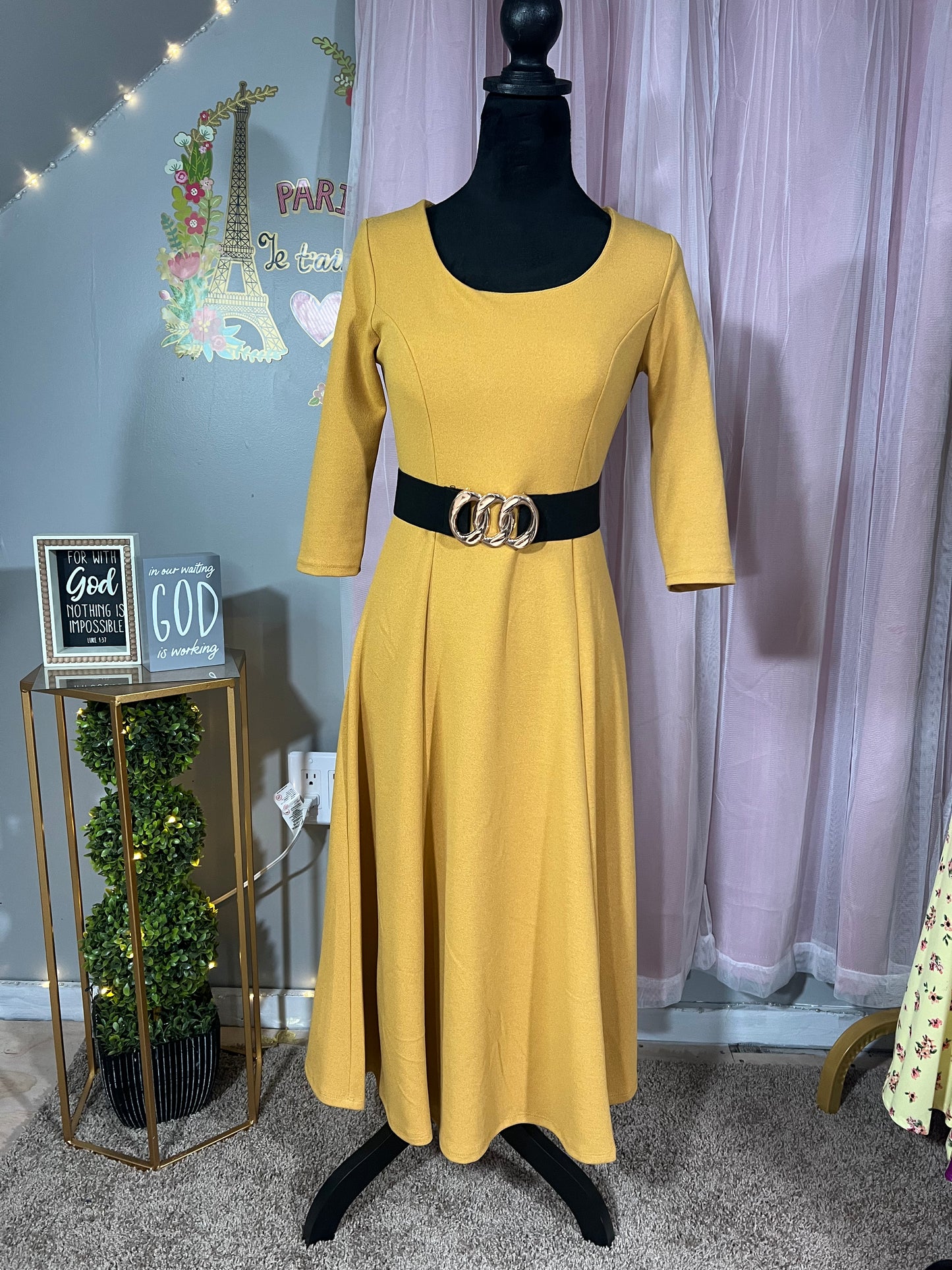 Mustard Midi Dress