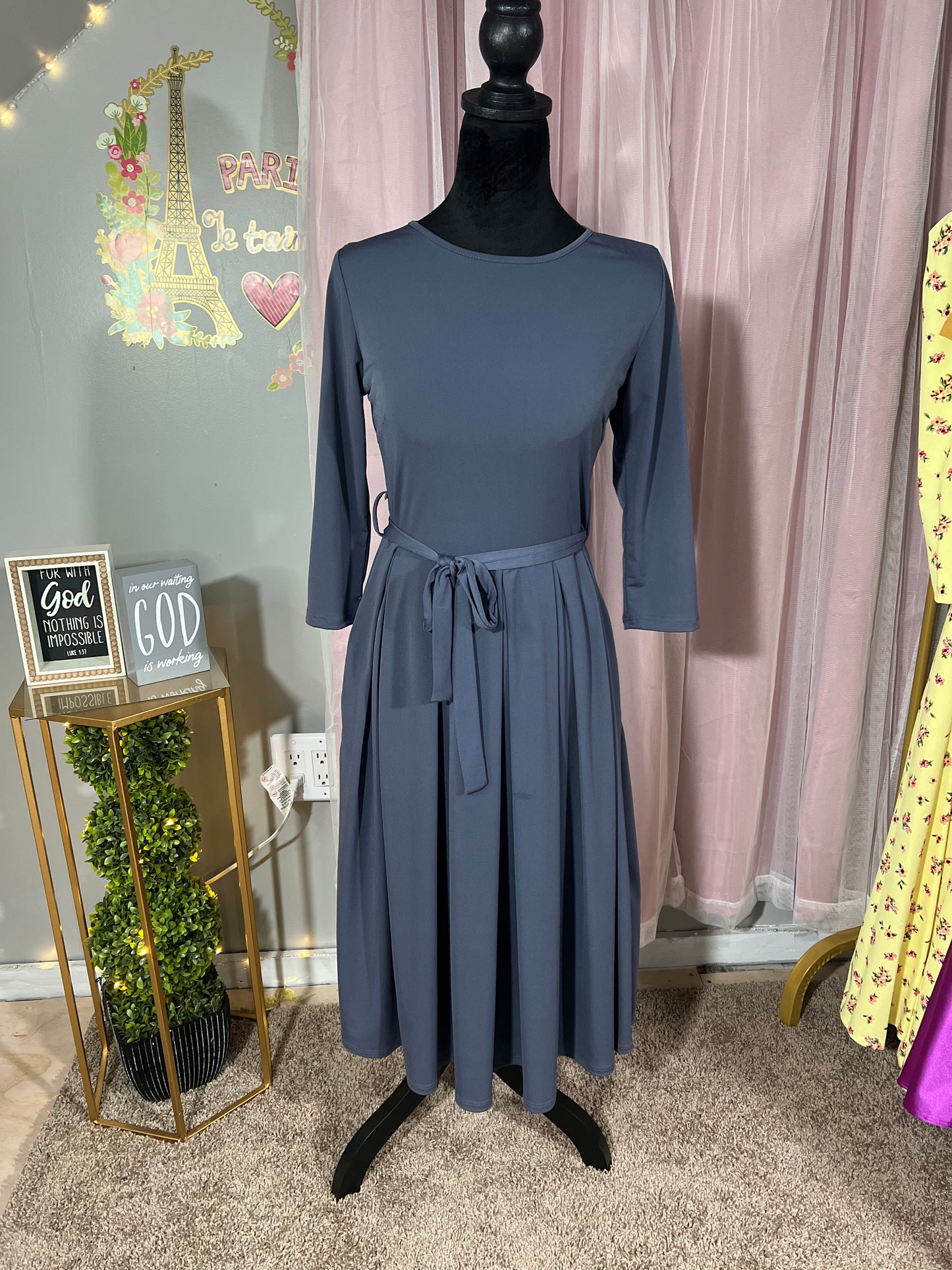 Dark Grey Midi Dress