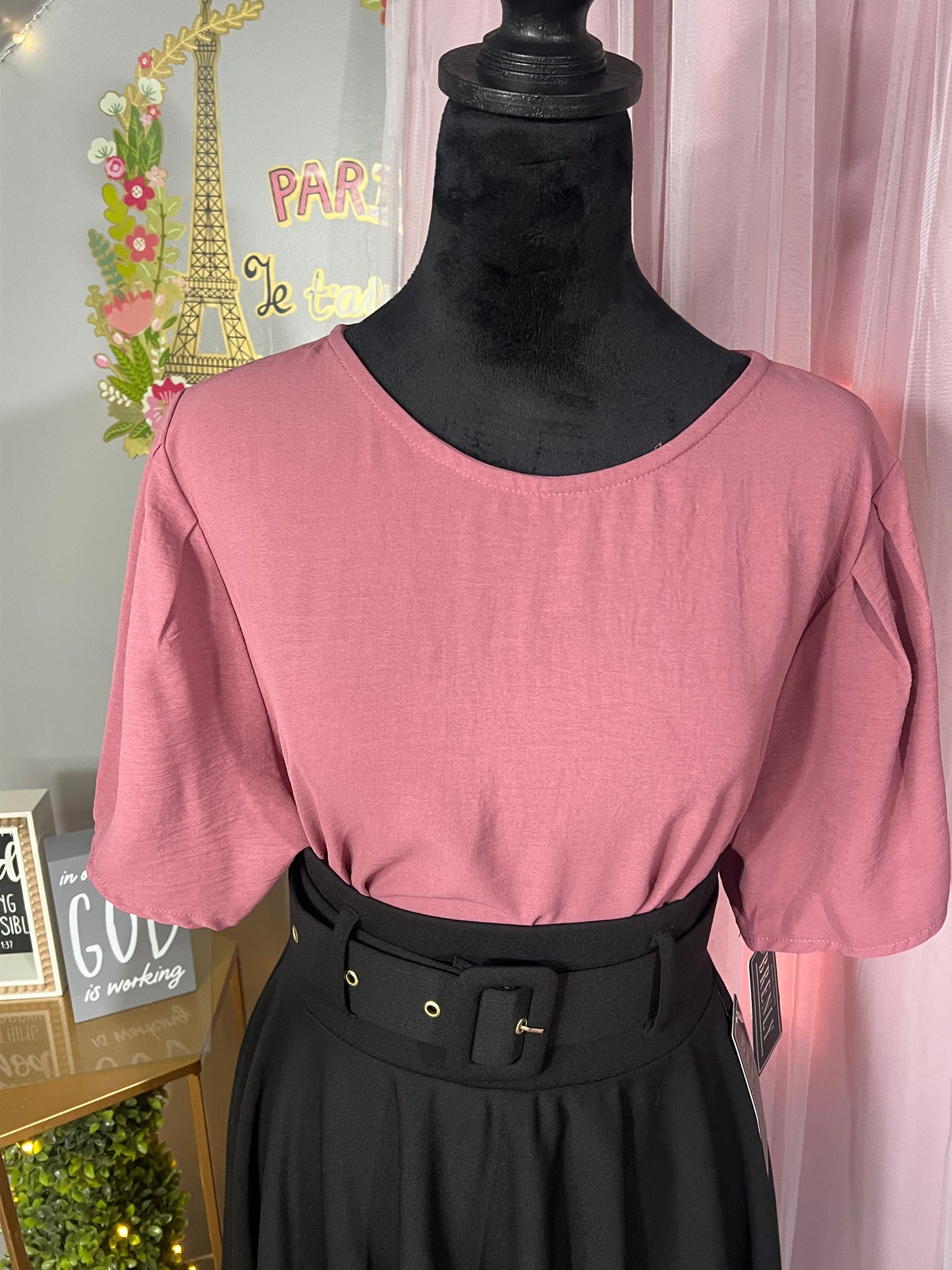 Dark Dusty Pink Blouse