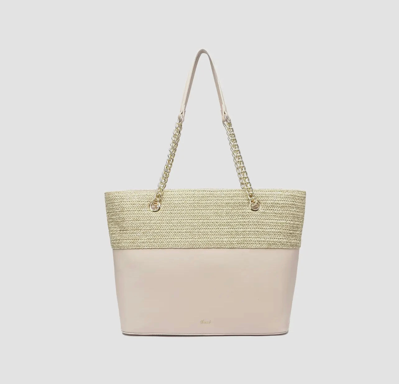 Daisy Bowtie Dual Straw Tote Bag