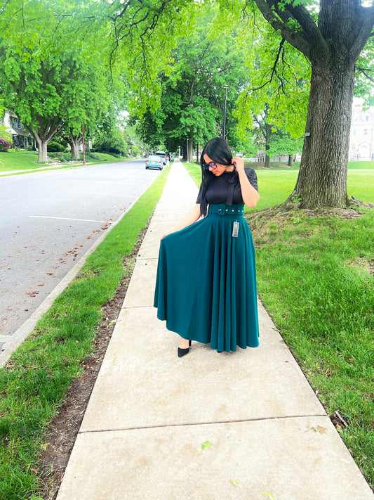 Sophia Dark Green Skirt