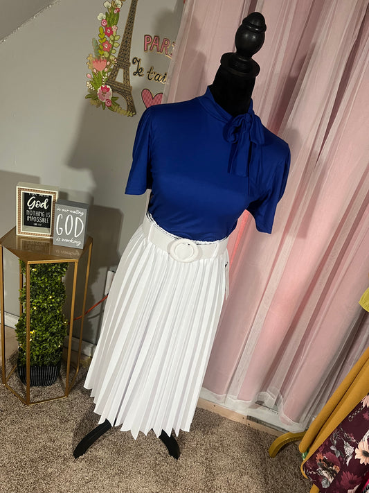 Andrea Midi White Skirt