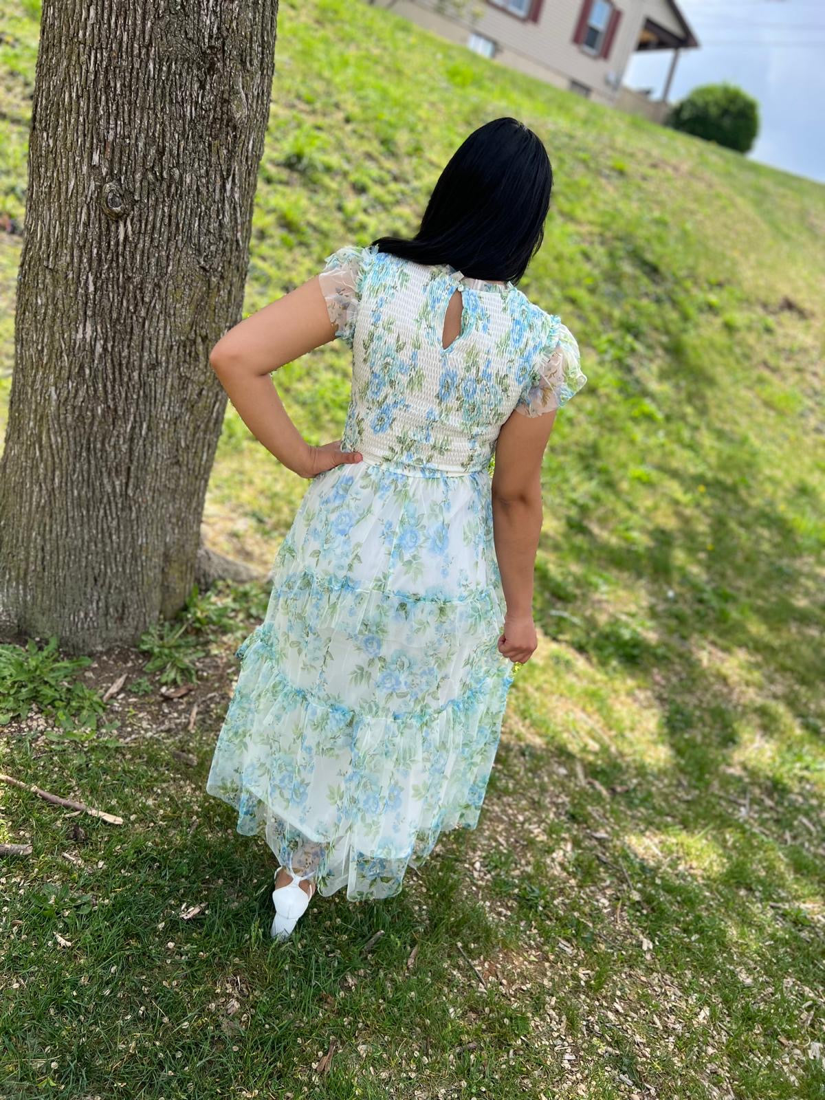 Lily Flower Midi Dress